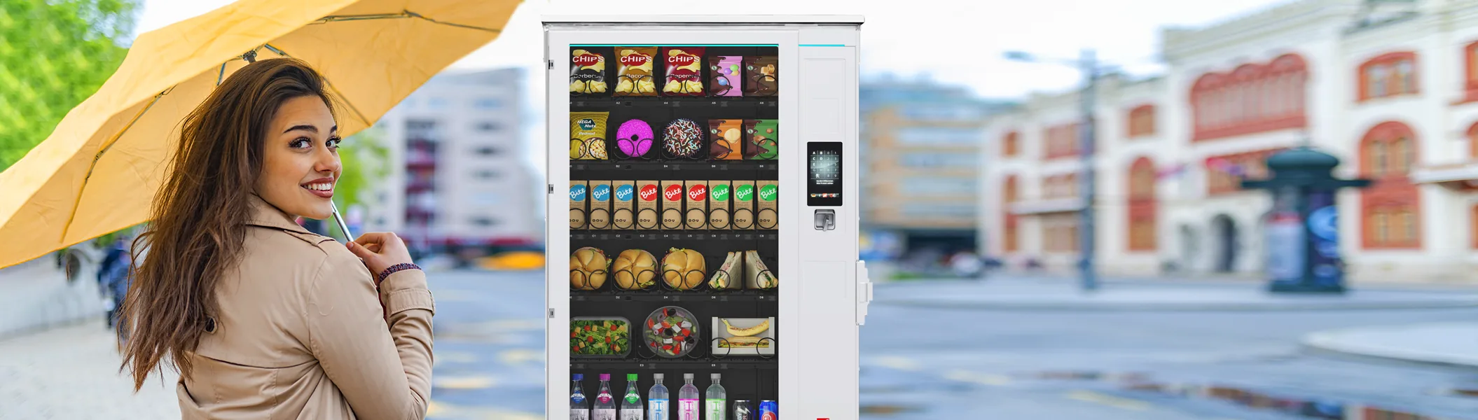 Automat Sielaff w wersji outdoor w przestrzeni publicznej
